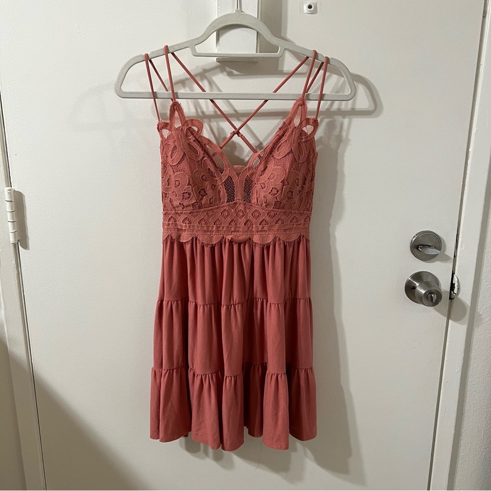 Free People Inspired Mini Lace Dress